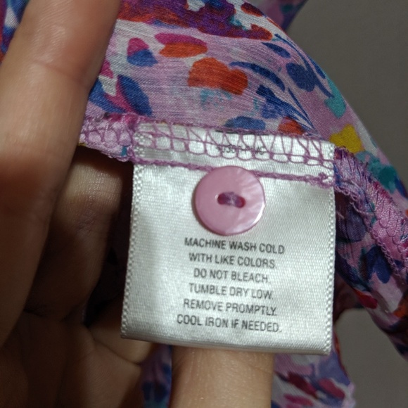 Floral cheetah print sheer button-up blouse - Picture 3 of 5